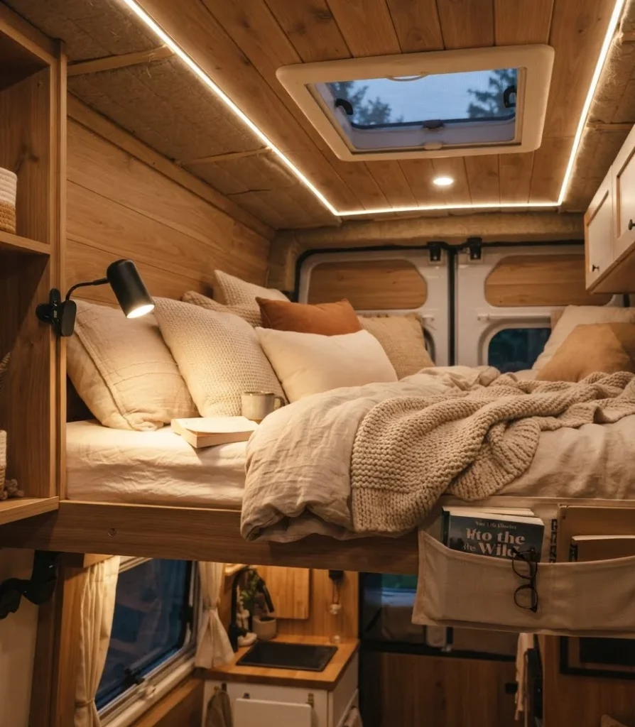 Overhead Bunk Reading Nook with Clip Light