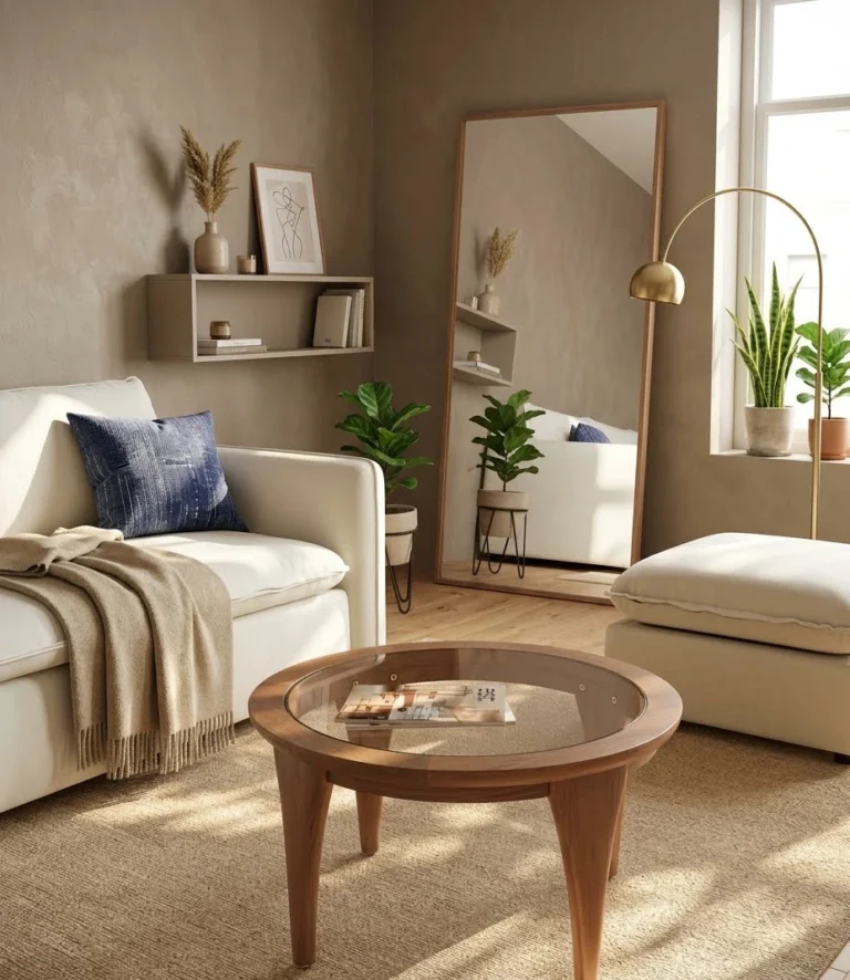 POVISON 31.5 Minimalist Glass Coffee Table