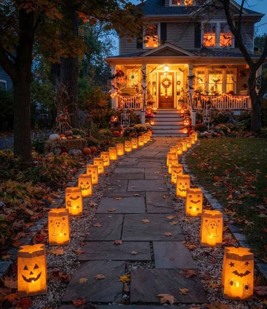 Paper Bag Luminary Walkway