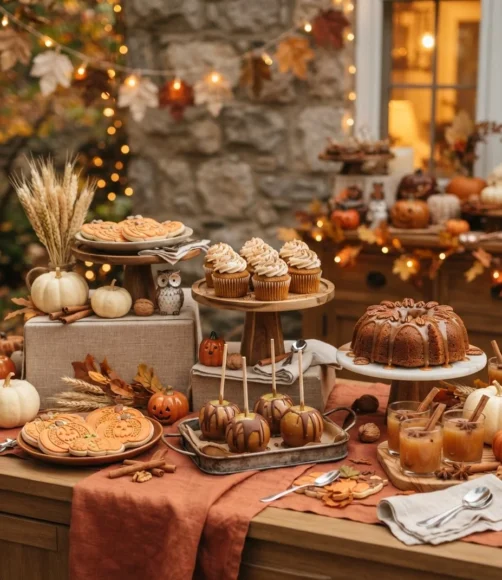 Pumpkin Spice Cozy Dessert Table