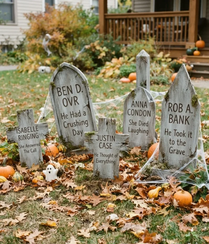 Punny Tombstone Epitaph Set