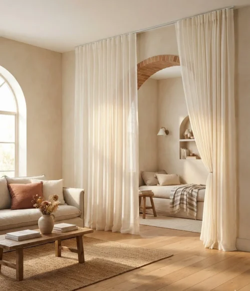 Sheer Ceiling-Track Curtain Zone