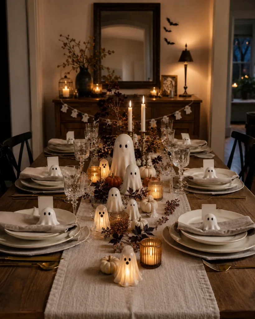 Spooky-Cute Ghost Tablescape