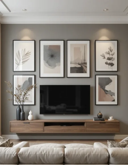 TV-Surround Gallery Wall