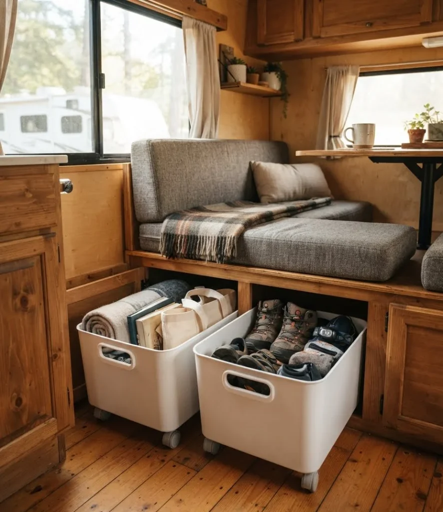 Under-Seat Rolling Storage Bins