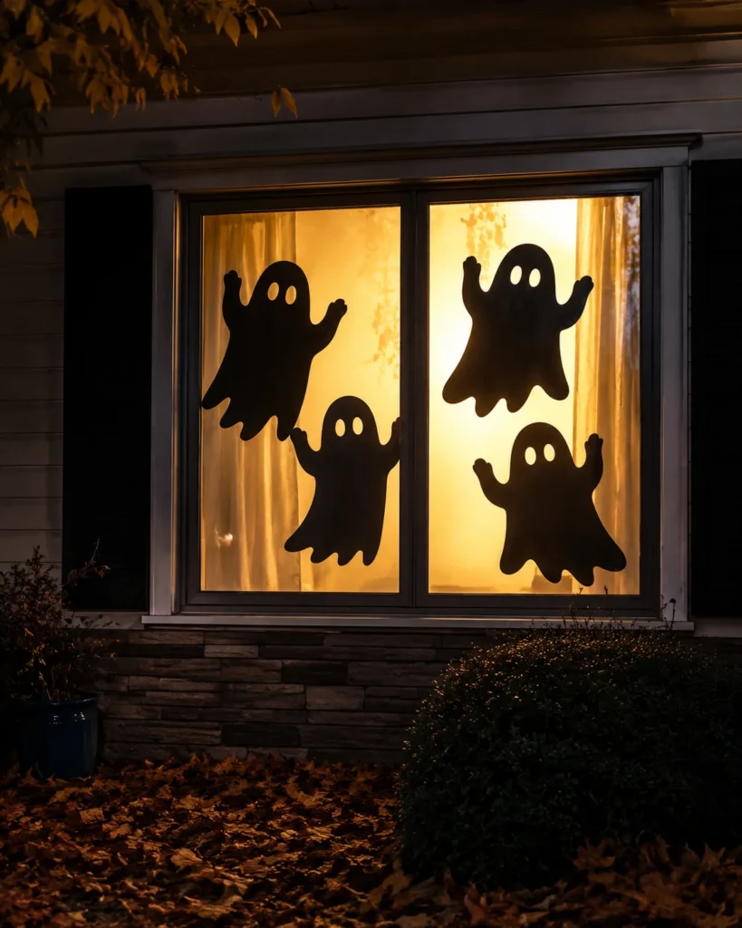 Backlit Ghost Window Silhouettes