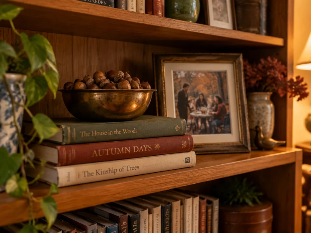 Bookshelf Autumn Vignettes