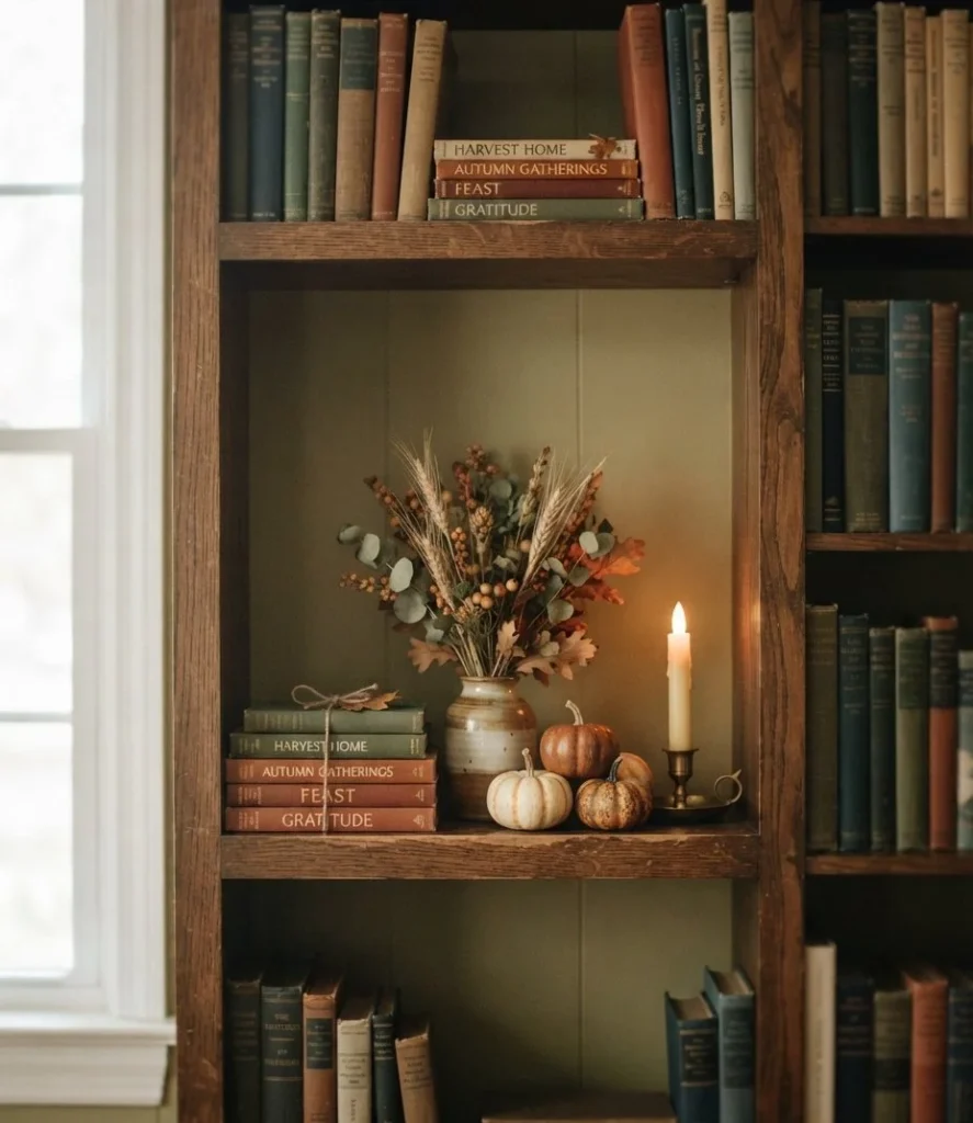 Bookshelf Nook Vignettes