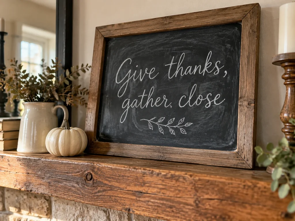 Chalkboard Handwritten Autumn Verse