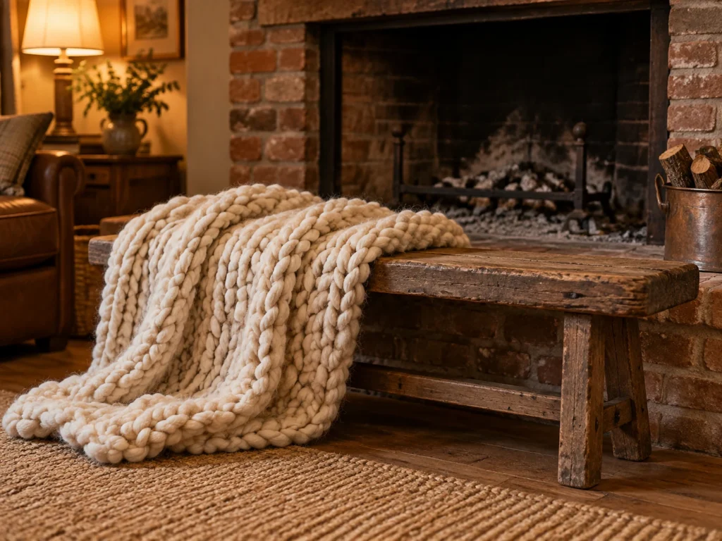 Chunky Knit Hearth Drape