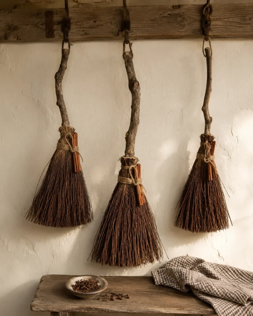 Coffee and Cinnamon Scented Brooms