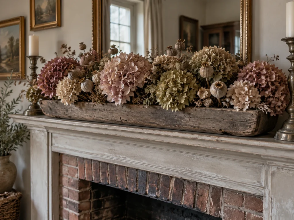Dried Hydrangea and Seed Pod Cloud