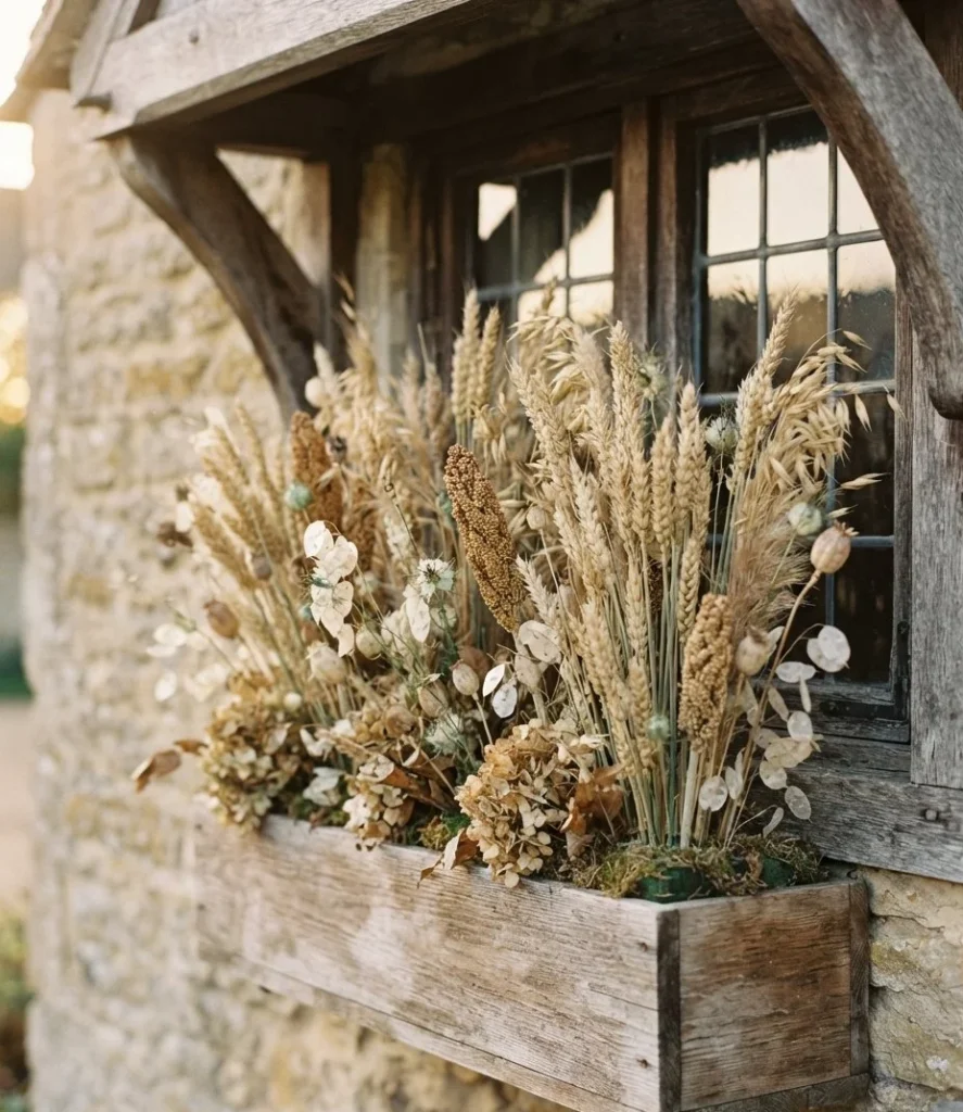Dried Wheat, Grasses And Seed Heads