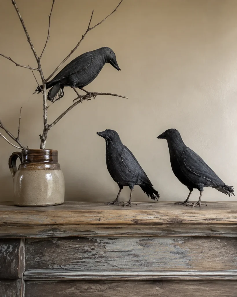 Fabric Crows and Ravens