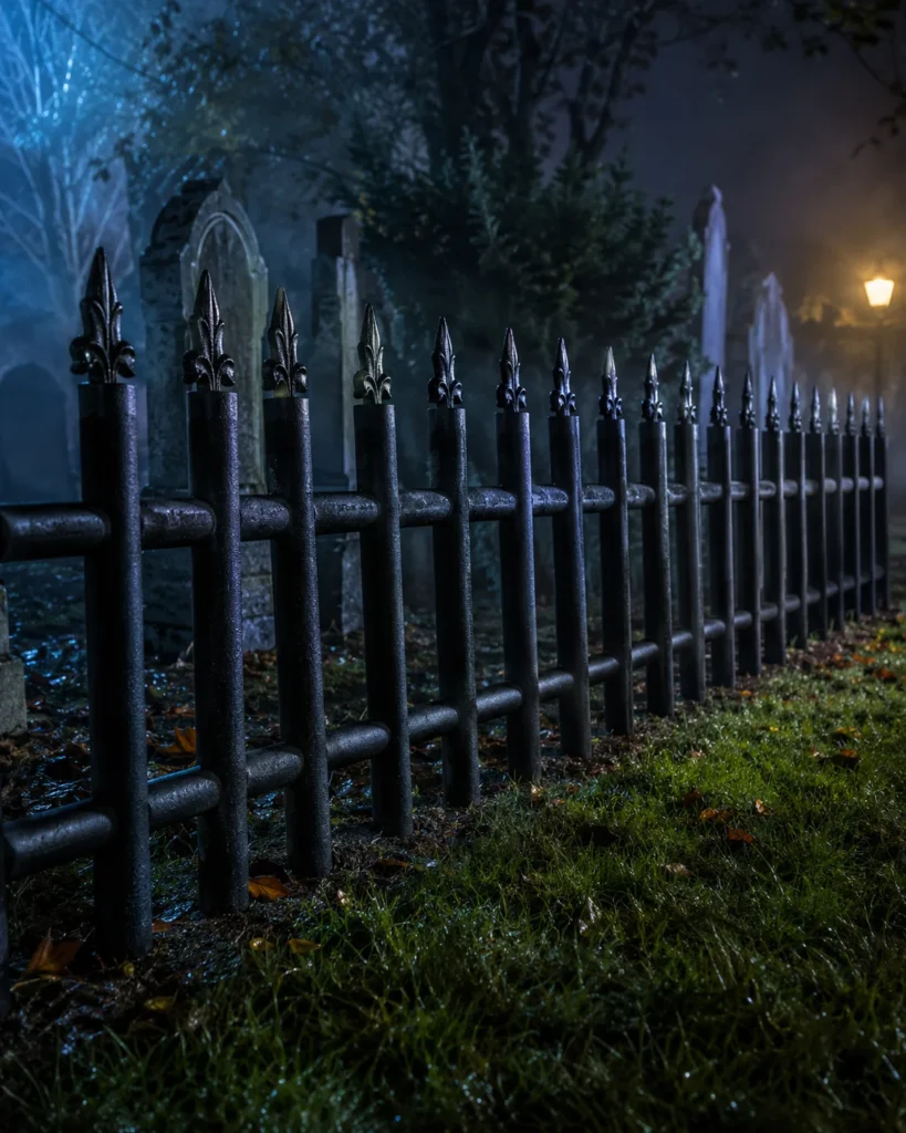 Faux Wrought Iron Cemetery Fence