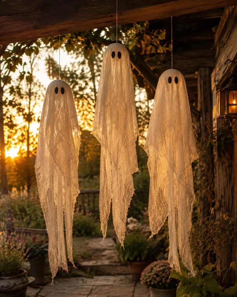 Floating Cheesecloth Ghosts