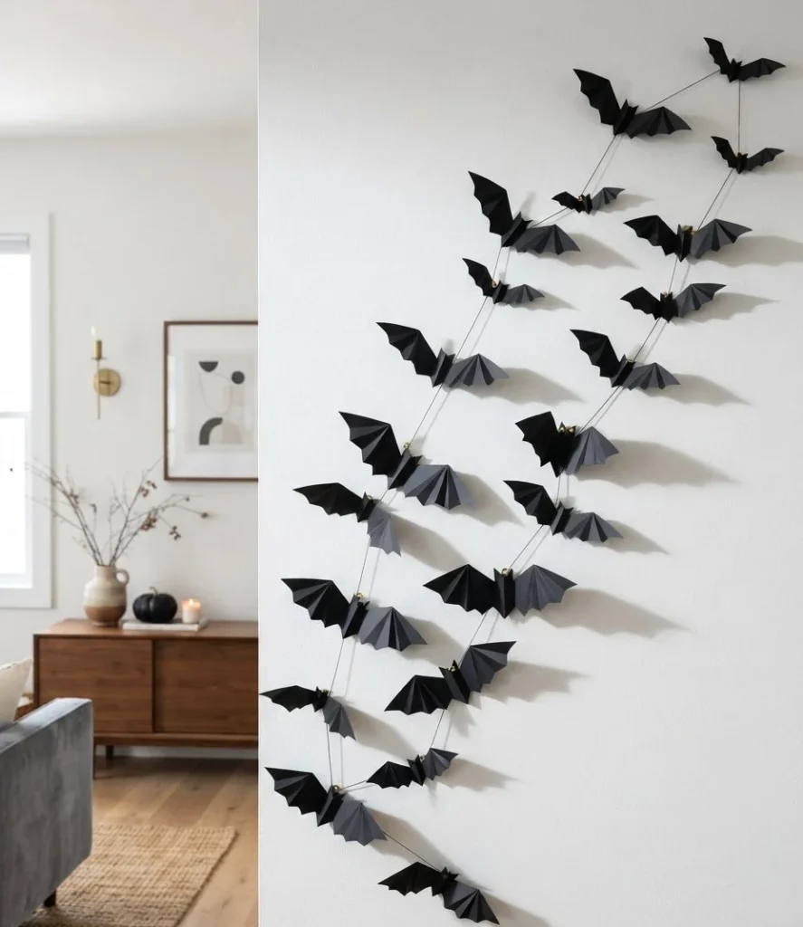 Folded Accordion 3D Paper Bats