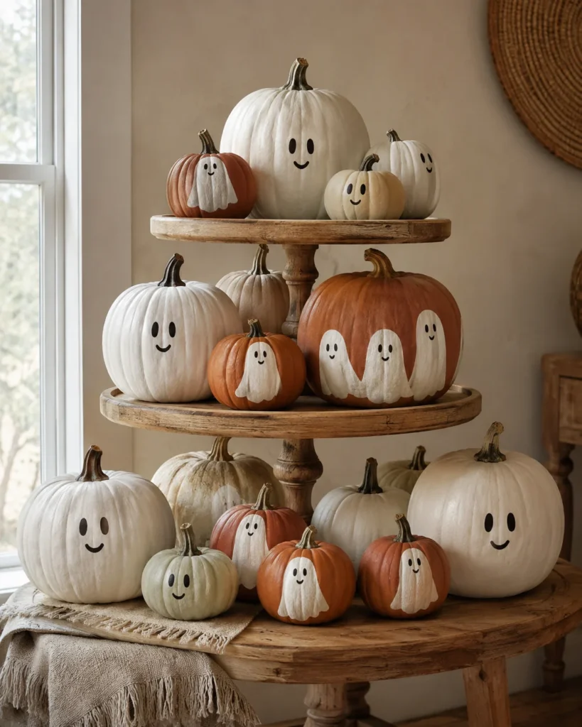 Ghost-Painted Pumpkin Patch