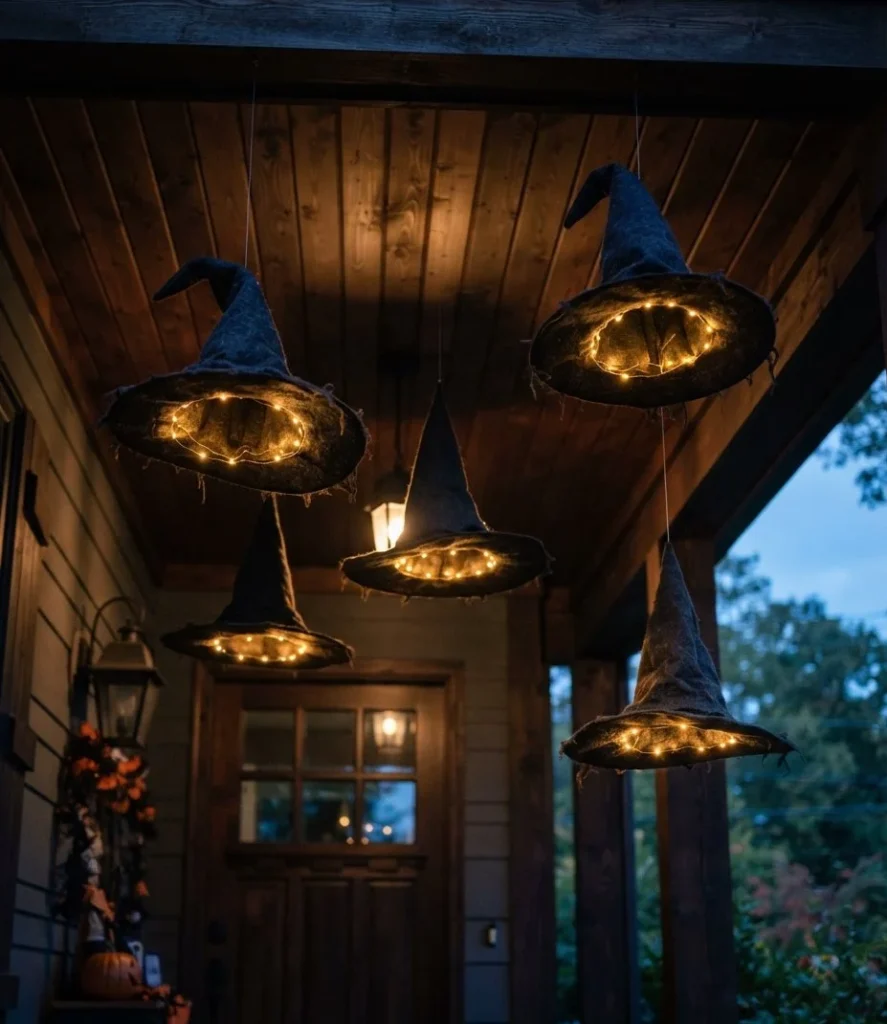 Hanging Floating Witch Hats