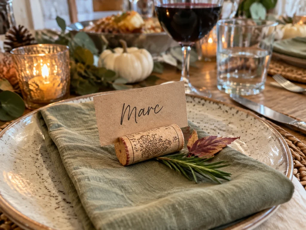 Leftover Wine Cork Card Stands