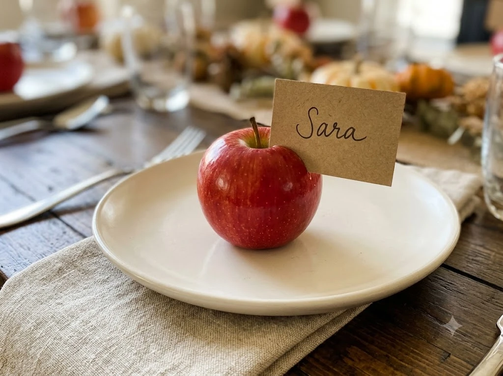 Mini Apple Place Card Slits