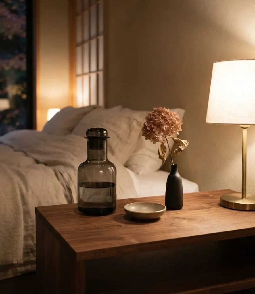Minimal Three-Object Nightstand