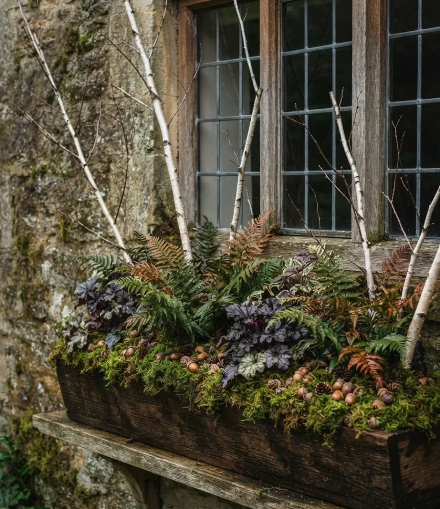 Moss, Fern And Branch Box For Shady North Windows