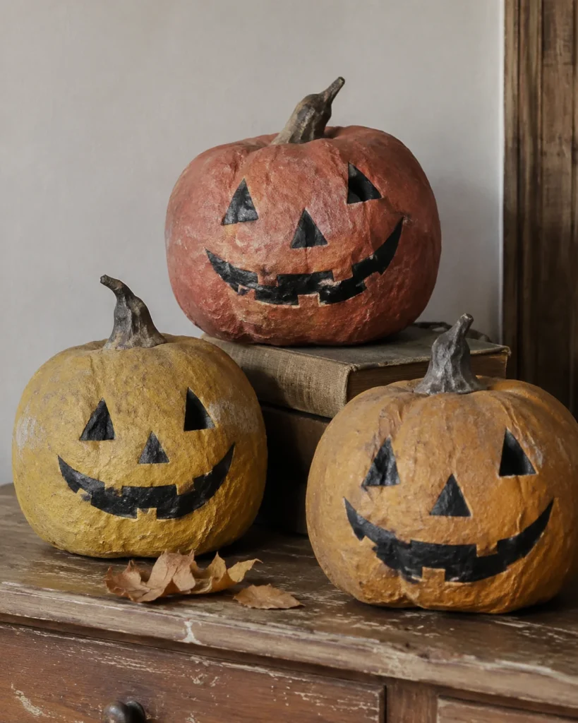 Papier-Mâché Jack-o'-Lanterns