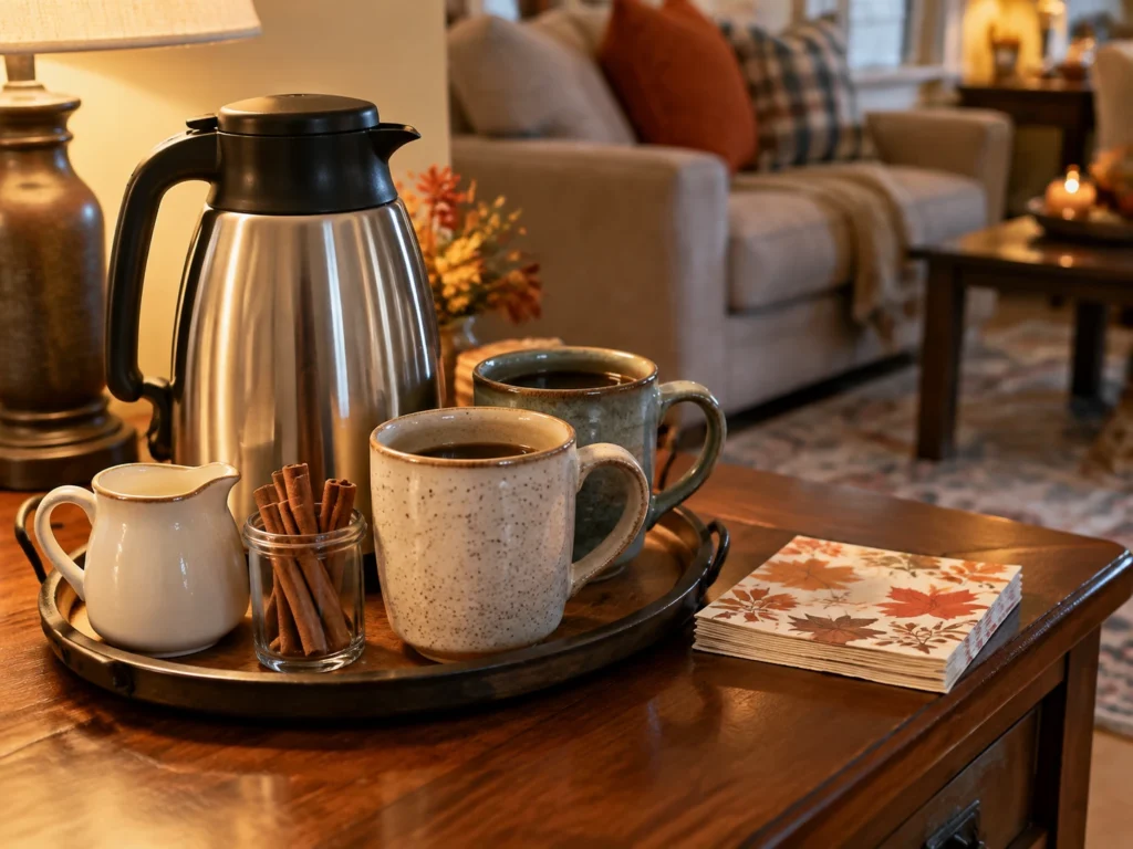 Side Table Autumn Coffee Station