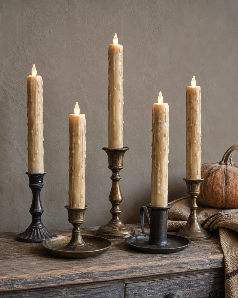 Silicone-Dipped Taper Candles