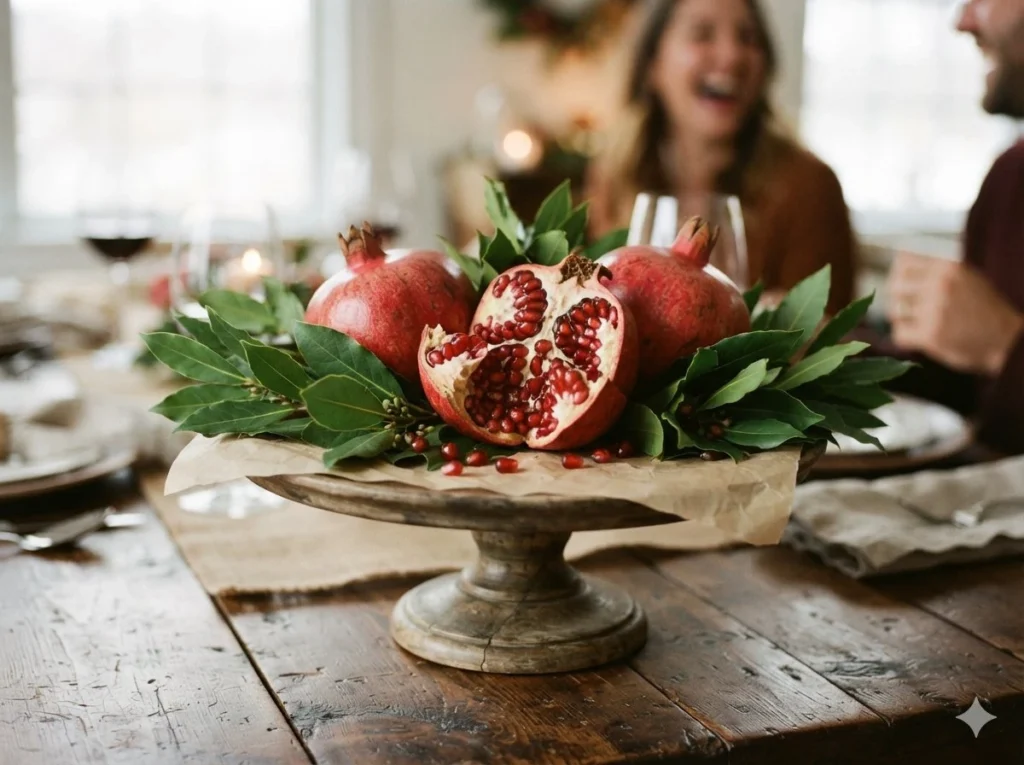 Split Ruby Pomegranate Centerpiece