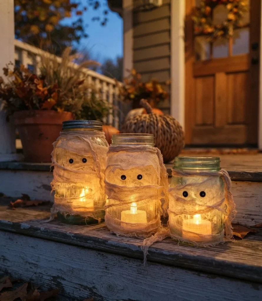 Tea-Stained Cheesecloth Mummy Lanterns
