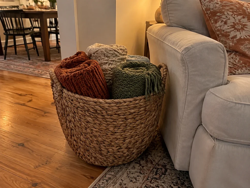 The Basket of Floor Throws