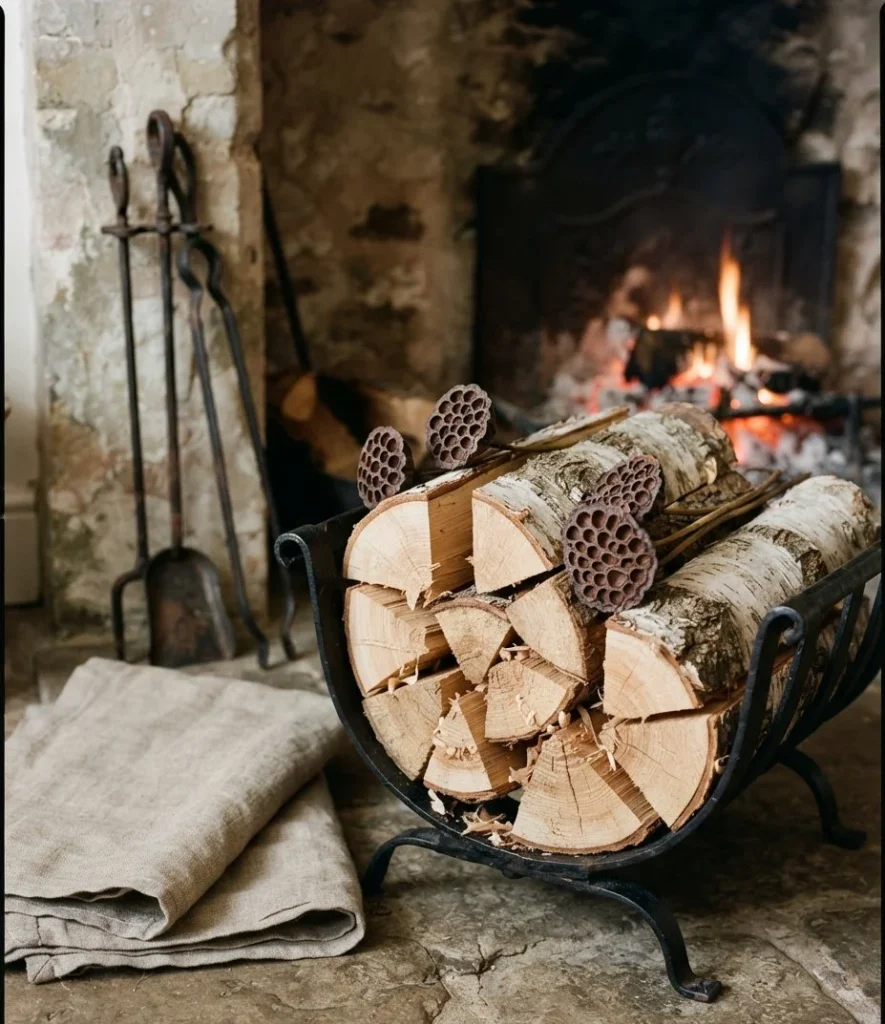 The Blackened Metal Hearth Basket
