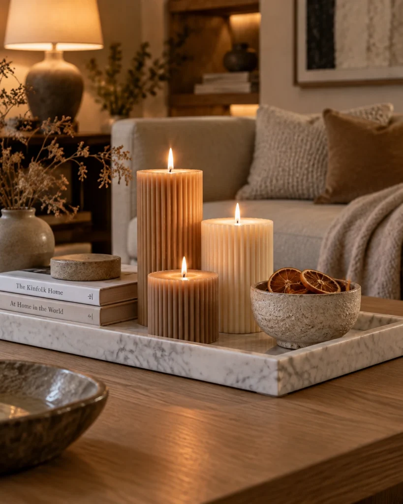 The Marble & Chunky Candle Contrast