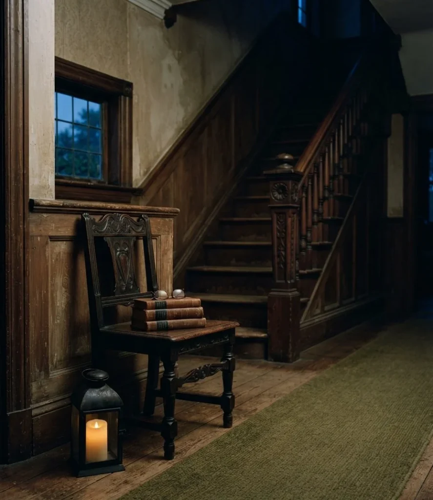 The Shadowed Stair Landing