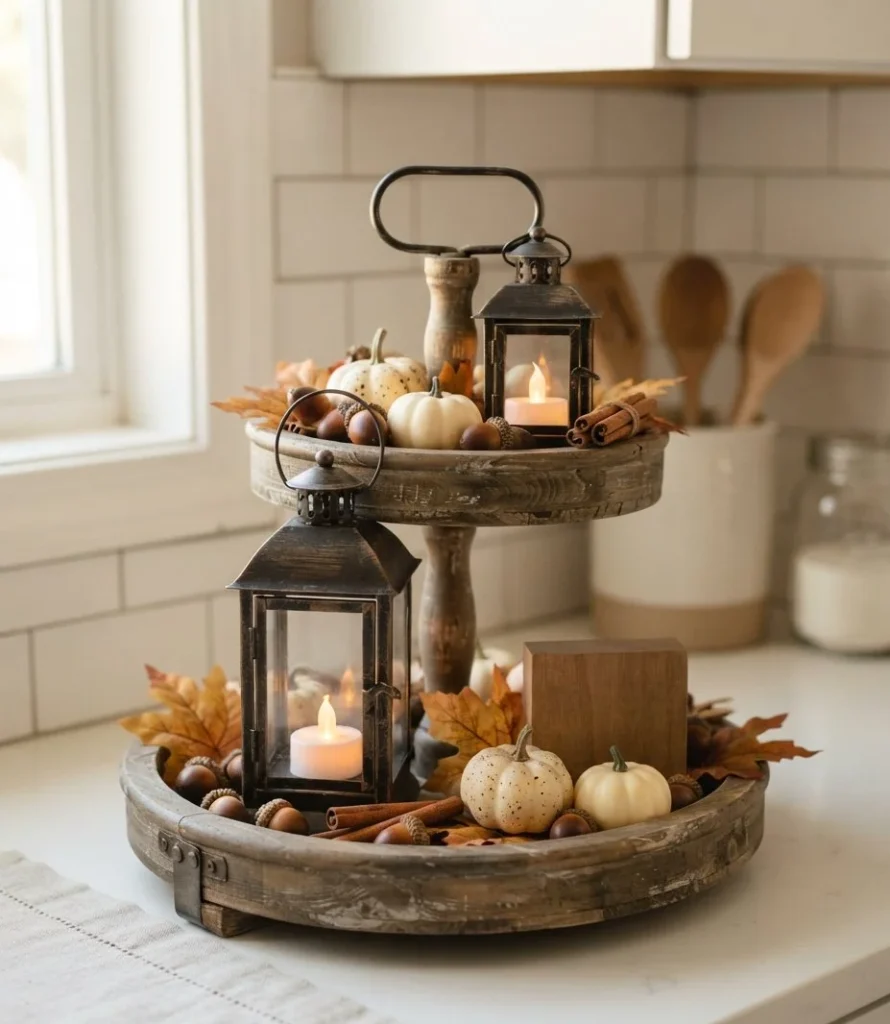 Tiered Tray Mini Lantern Display