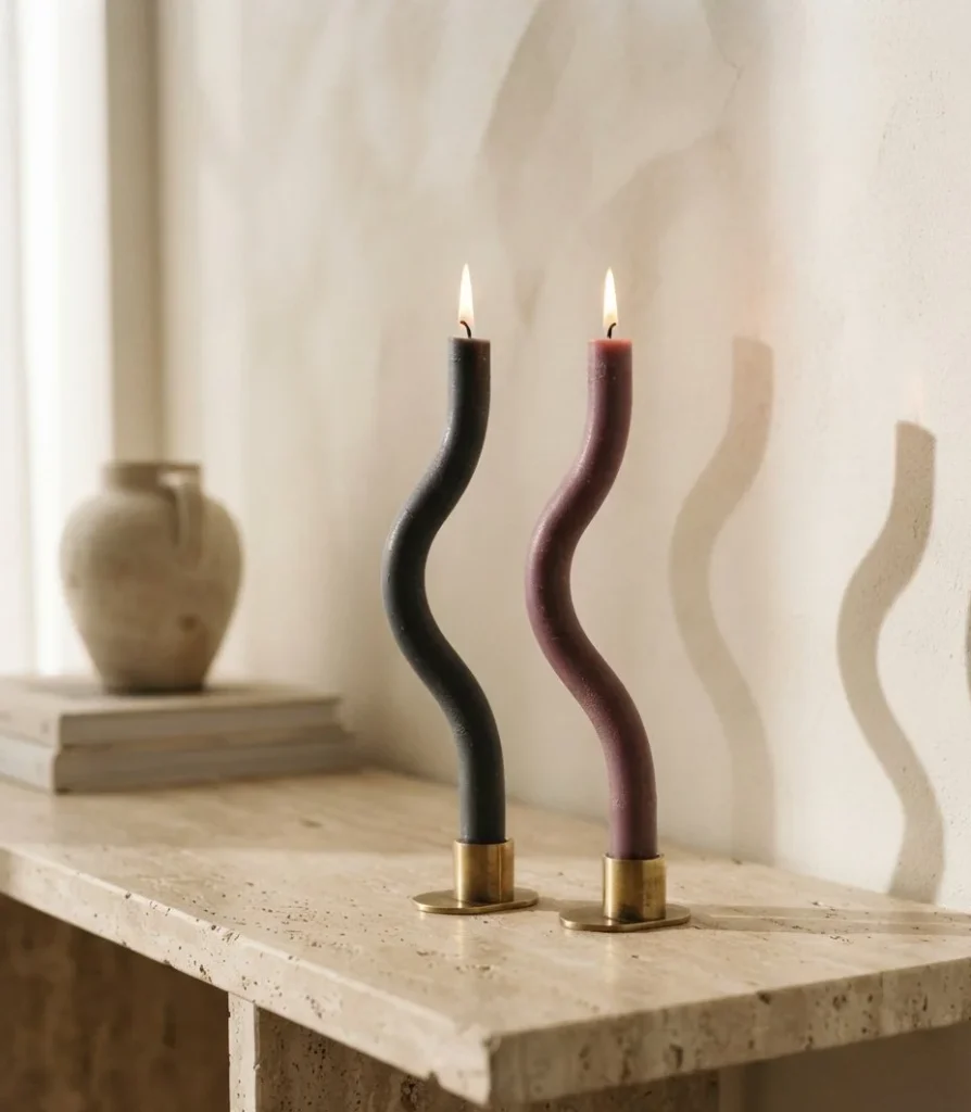 Warm-Water Bent Sculptural Tapers
