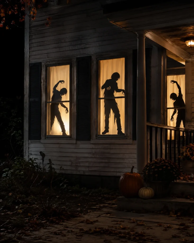 Zombie Silhouette Window Clings