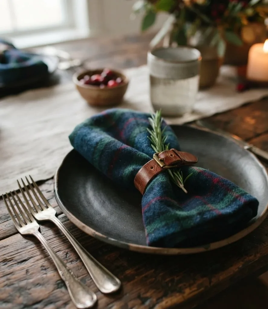 Blue Tartan Plaid Napkins