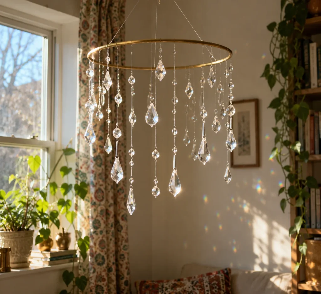 Brass Embroidery Hoop Mobile