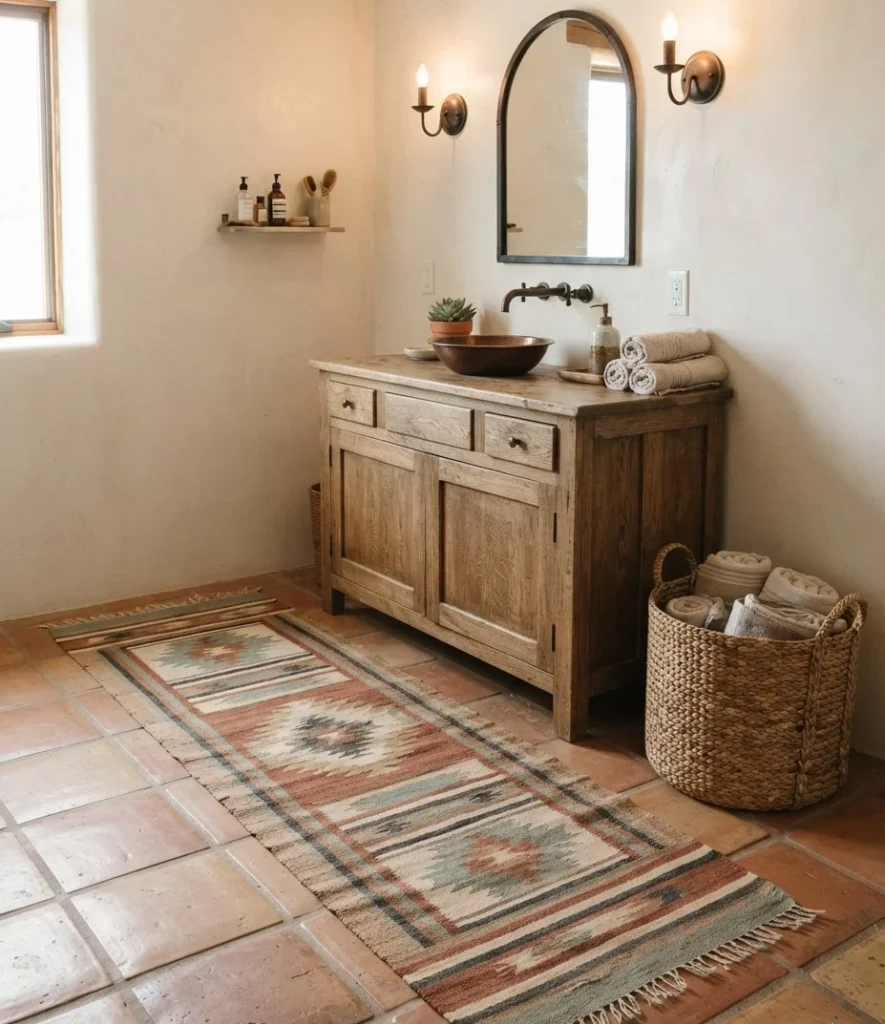 Flat-Weave Wool Runner on a Non-Slip Pad