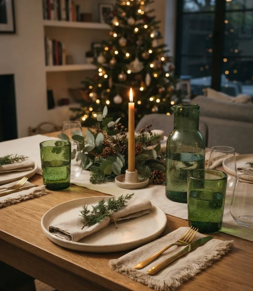 Forest Green Glass Tumblers