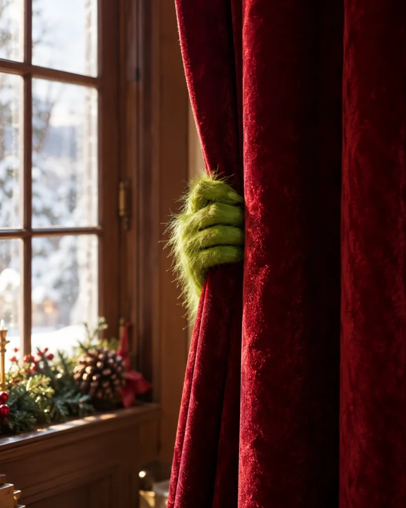 Grinch Hand Window Peeker