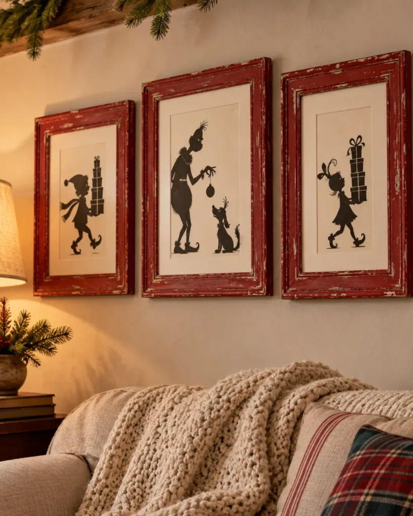 Grinch Silhouette Wall Art 
