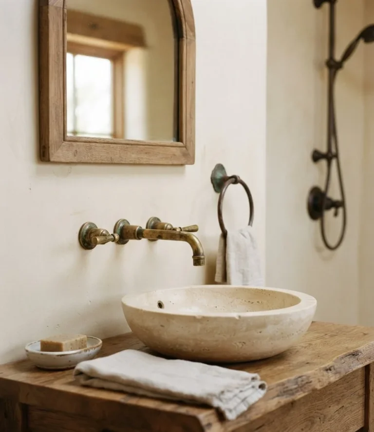 Living Finish Unlacquered Brass and Patinated Bronze Plumbing