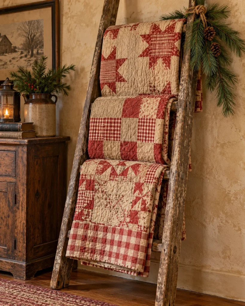Salvaged Quilt Ladder