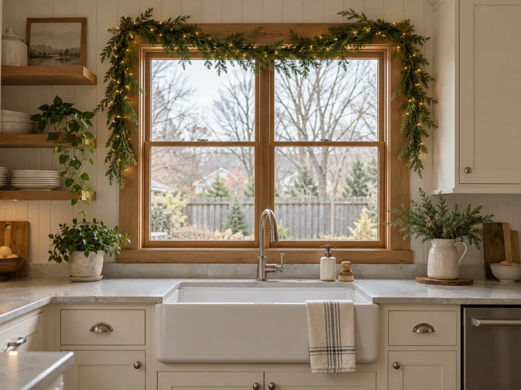 The Above-the-Sink Window Garland Frame
