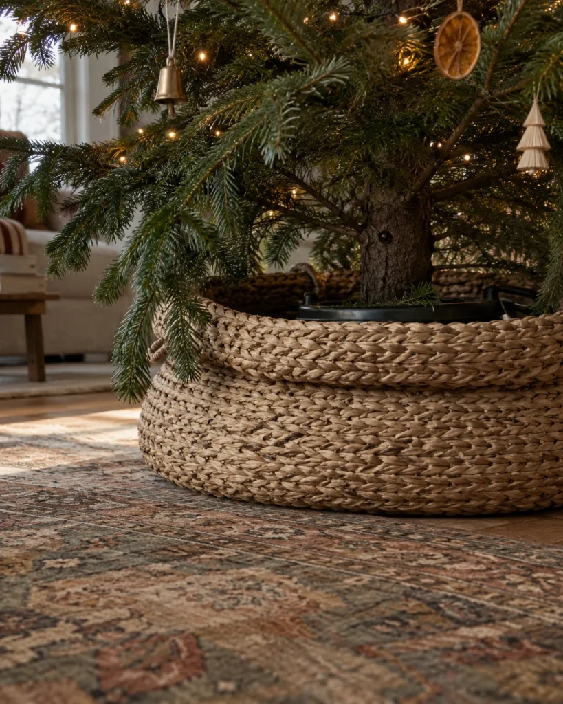 The Braided Seagrass Belly Basket Tree Collar