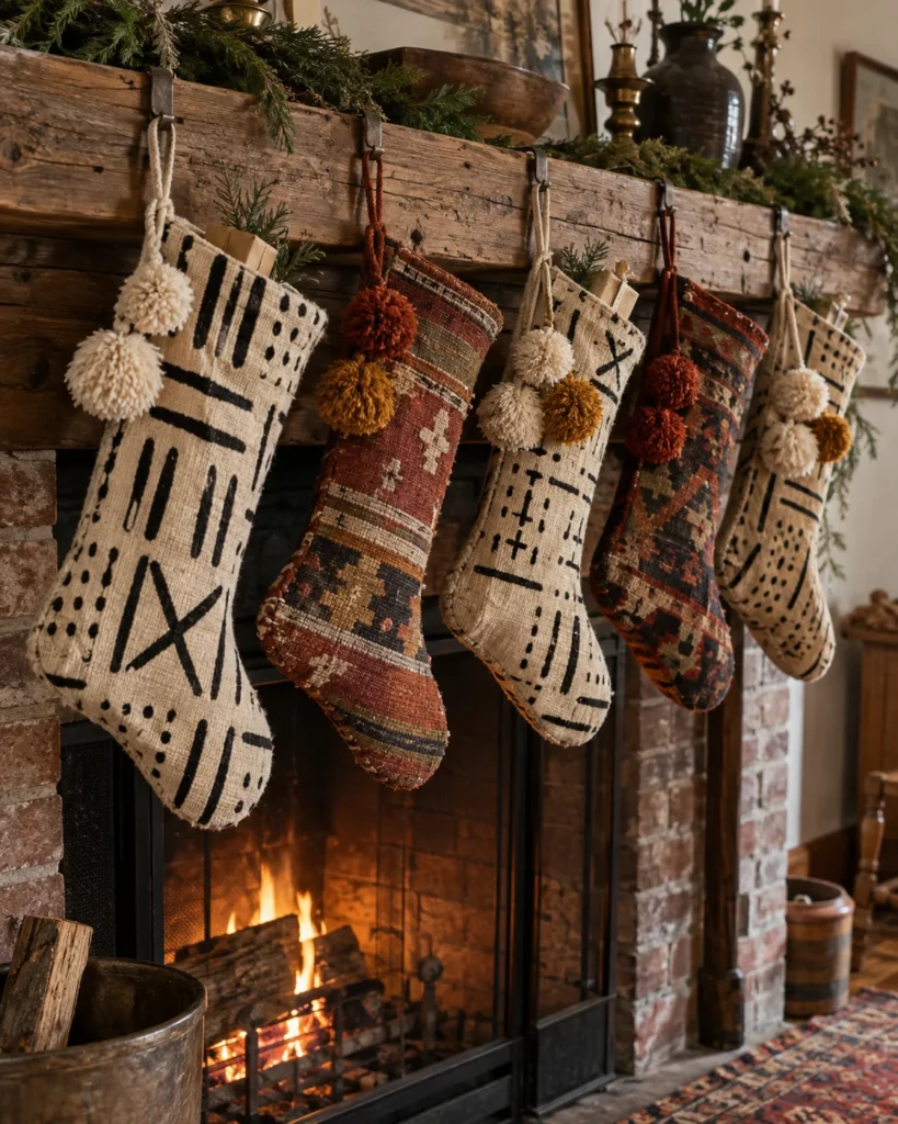 The Mudcloth and Kilim Stocking Lineup